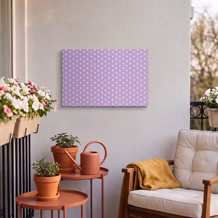 Buiten canvas - Paars - Roze - Sterren - Geometrisch - Patroon — 3