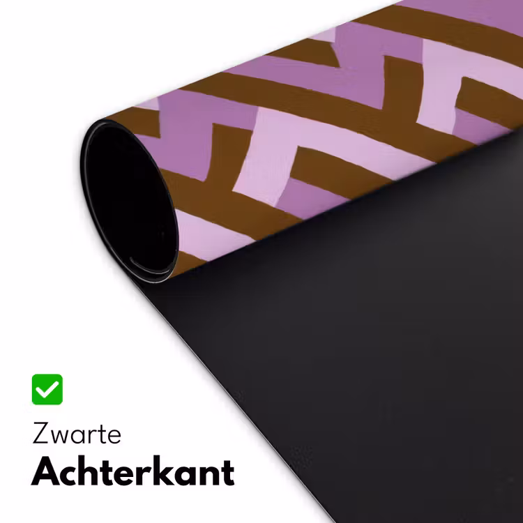 Bureau onderlegger - Bruin - Roze - Geometrisch - Meander - Patroon — 5