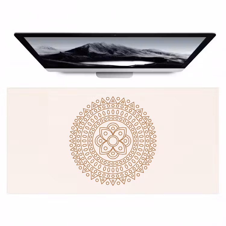 Bureau onderlegger - Mandala - Geometrisch - Abstract - Oosters - Bruin — 1