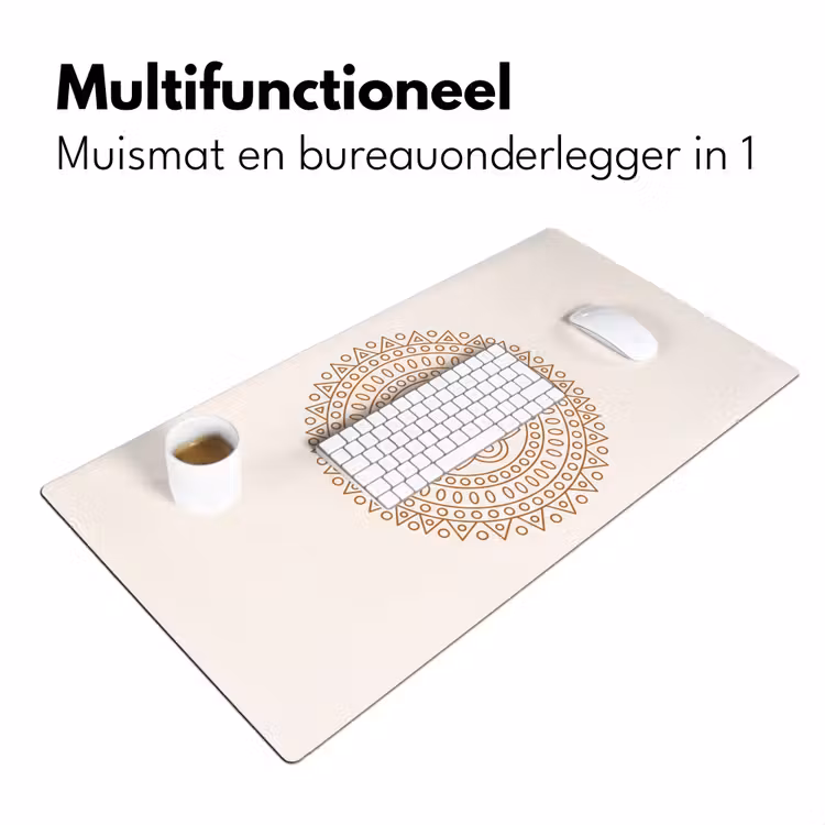 Bureau onderlegger - Mandala - Geometrisch - Abstract - Oosters - Bruin — 7