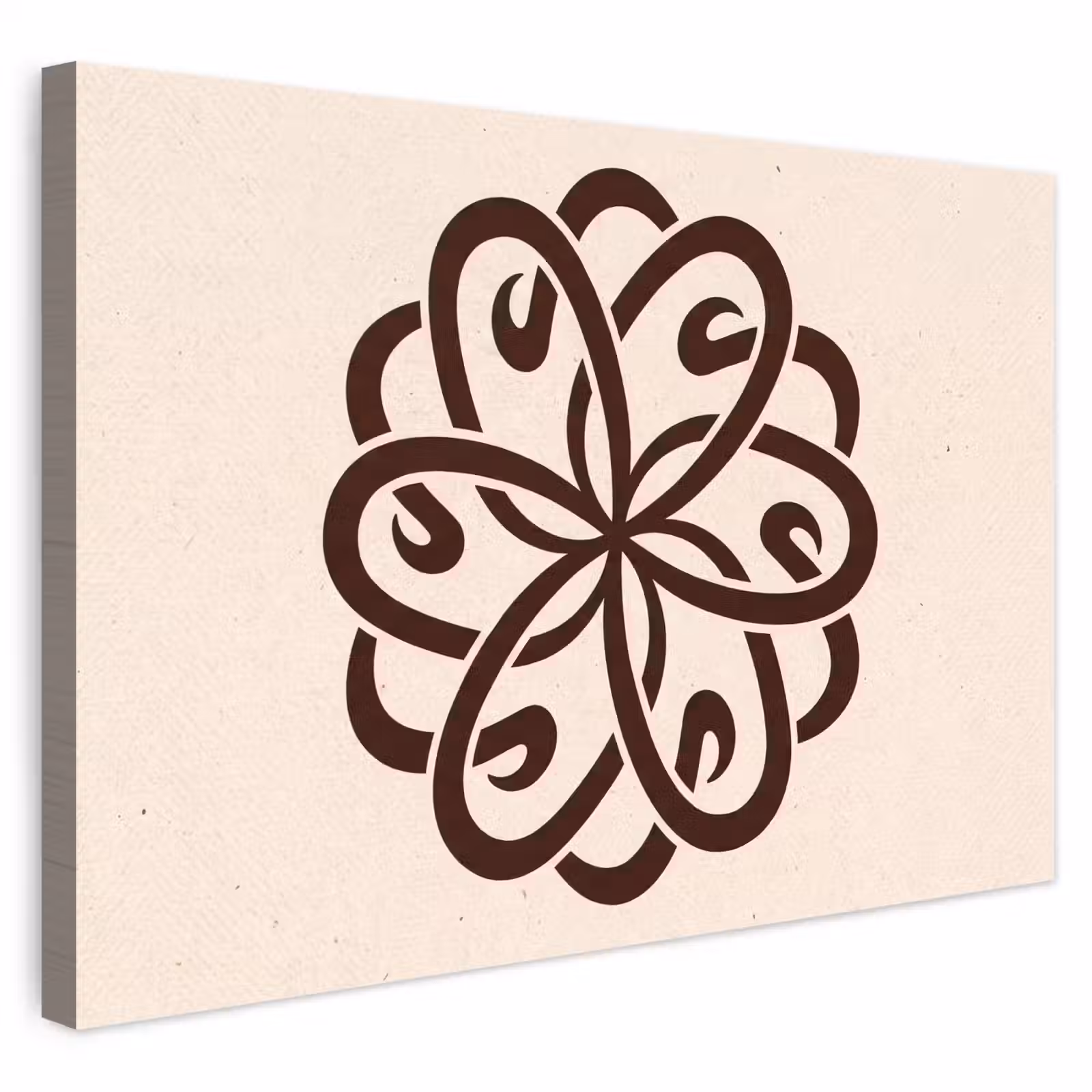 Buiten canvas - Patroon - Knoop - Abstract - Modern - Bruin — 1