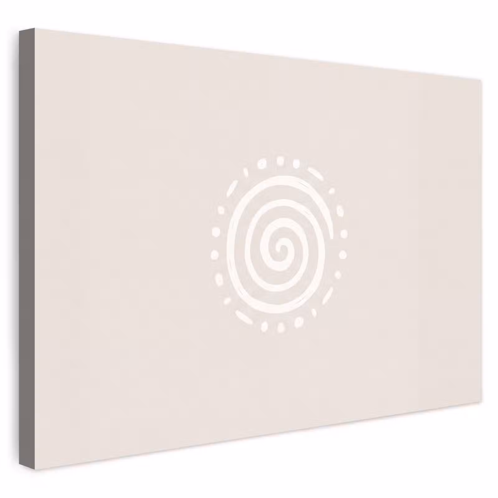 Buiten canvas - Symbool - Spiraal - Abstract - Minimalistisch - Beige — 1