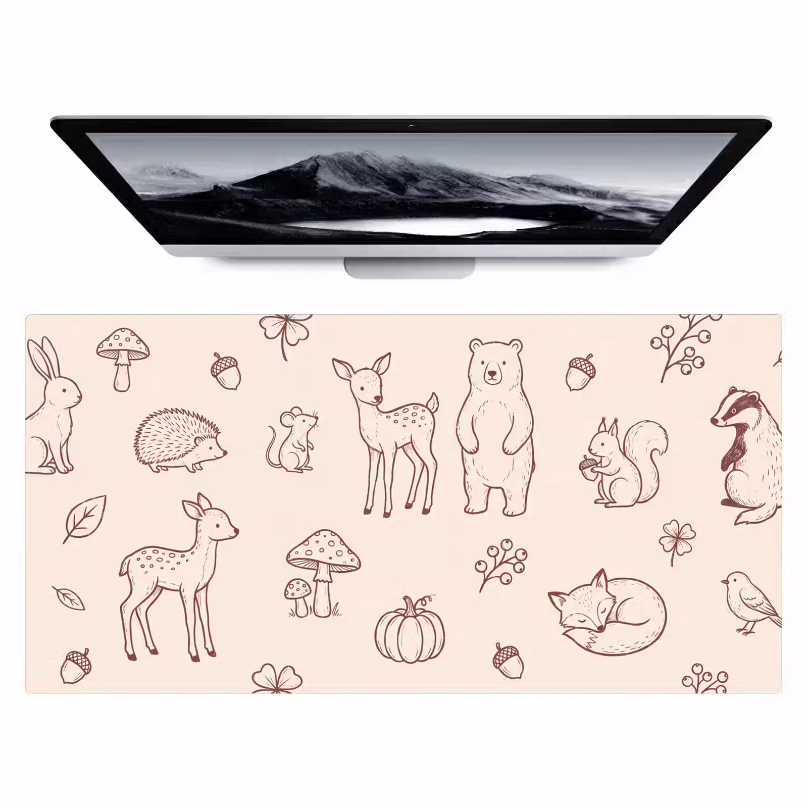 Bureau onderlegger - Dieren - Bos - Natuur - Schets - Patroon — 1