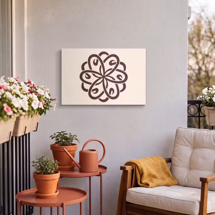 Buiten canvas - Patroon - Knoop - Abstract - Modern - Bruin — 3