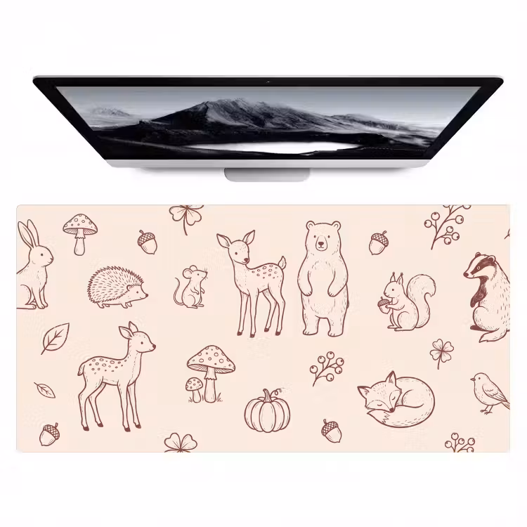 Bureau onderlegger - Dieren - Bos - Natuur - Schets - Patroon — 1