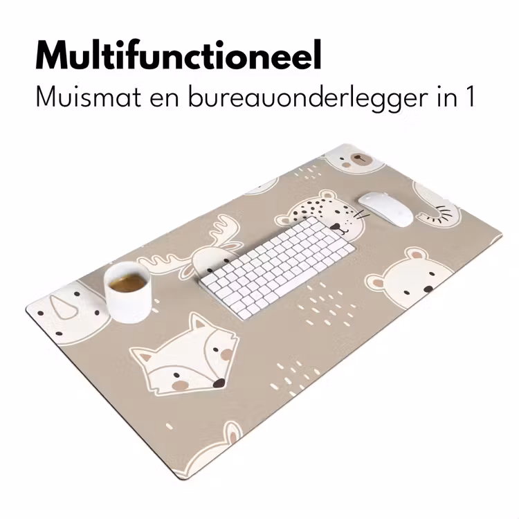 Bureau onderlegger - Dieren - Patroon - Illustratie - Modern - Beige — 7