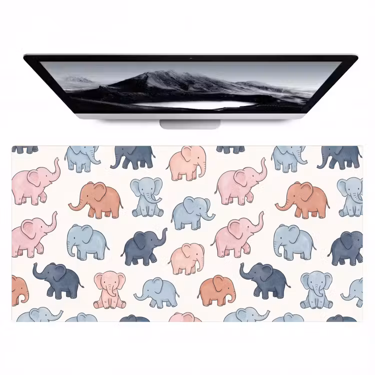 Bureau onderlegger - Dieren - Patroon - Kinderkamer - Pastel - Speels — 1
