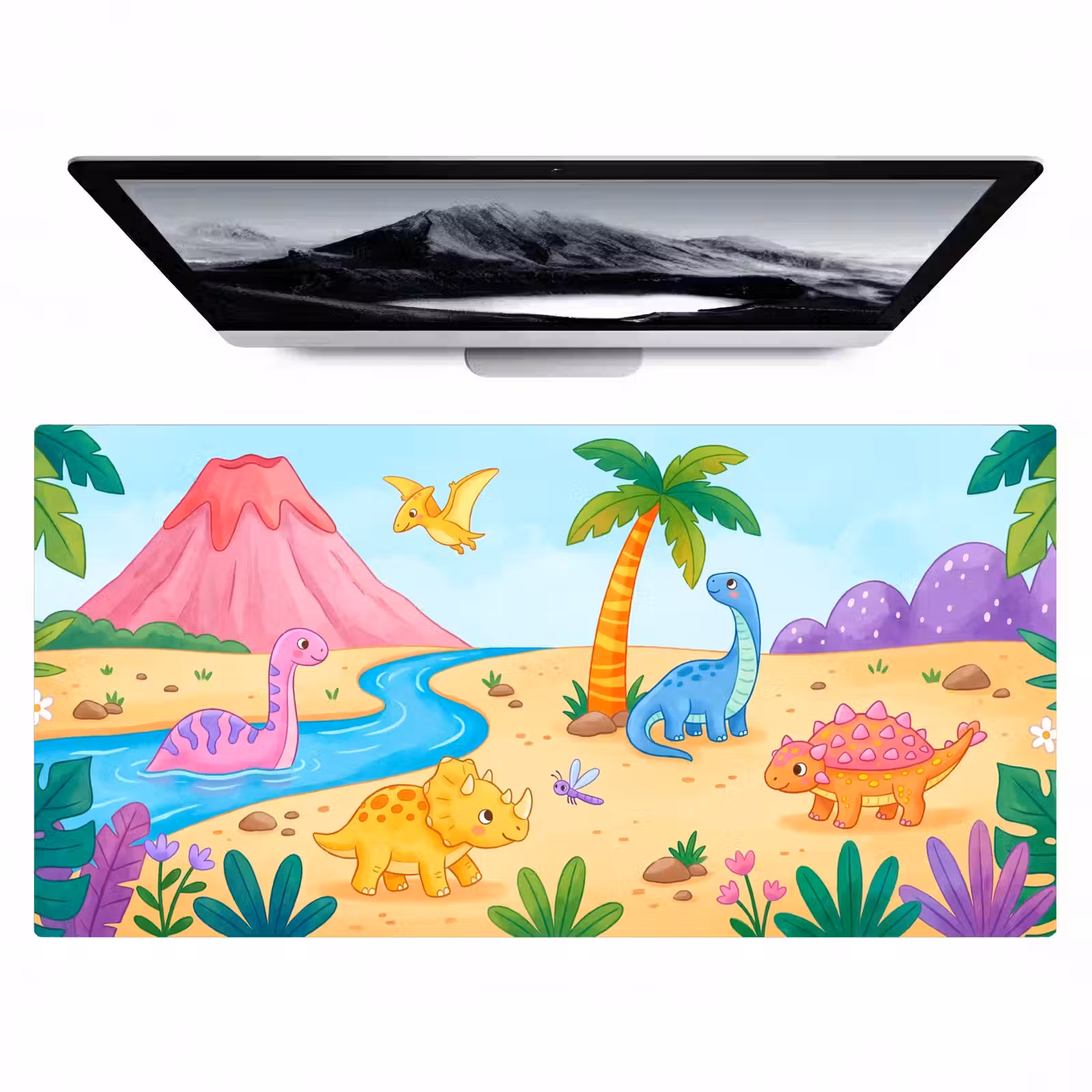 Bureau onderlegger - Dinosaurus - Jungle - Illustratie — 1