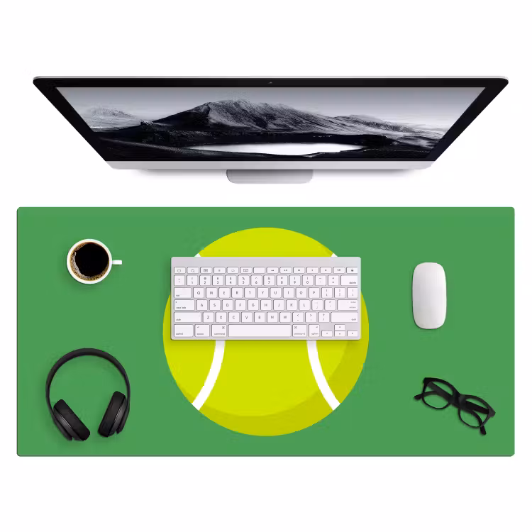 Bureau onderlegger - Bal - Geel - Sport - Groen - Illustratie — 4
