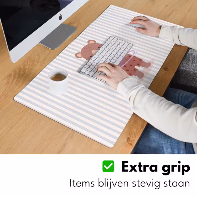 Bureau onderlegger - Beer - Hoepel - Kinderkamer - Illustratie - Bruin — 6