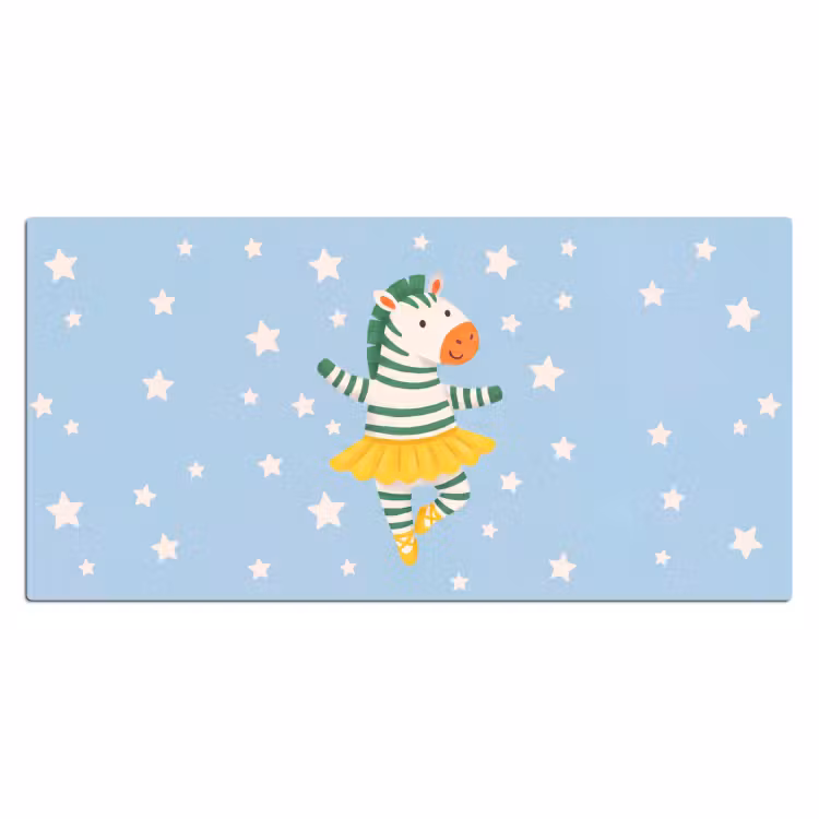 Bureau onderlegger - Dieren - Dans - Illustratie - Kinderkamer - Sterren — 2