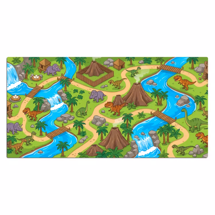 Bureau onderlegger - Dinosaurus - Landschap - Cartoon — 2