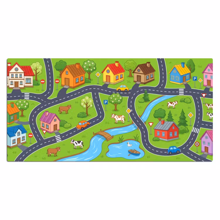 Bureau onderlegger - Dorp - Wegen - Huizen — 2