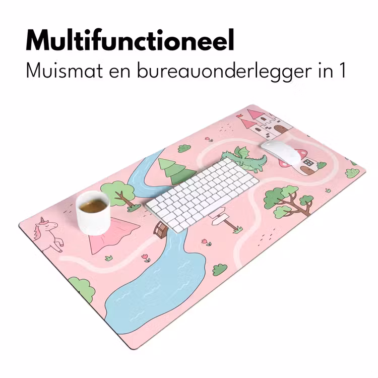 Bureau onderlegger - Eenhoorn - Fantasie - Roze — 7