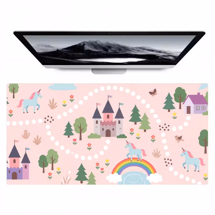 Bureau onderlegger - Eenhoorn - Kasteel - Fantasy — 1