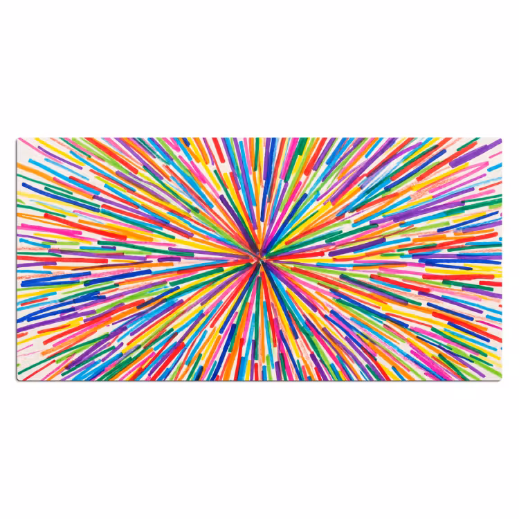 Bureau onderlegger - Lijnen - Kleurrijk - Abstract — 2