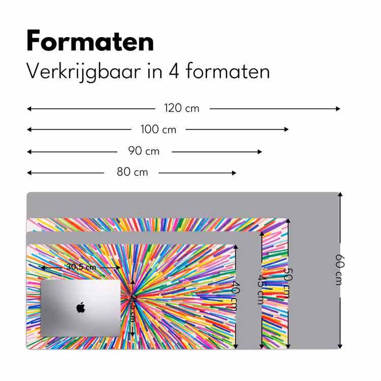 Bureau onderlegger - Lijnen - Kleurrijk - Abstract — 8