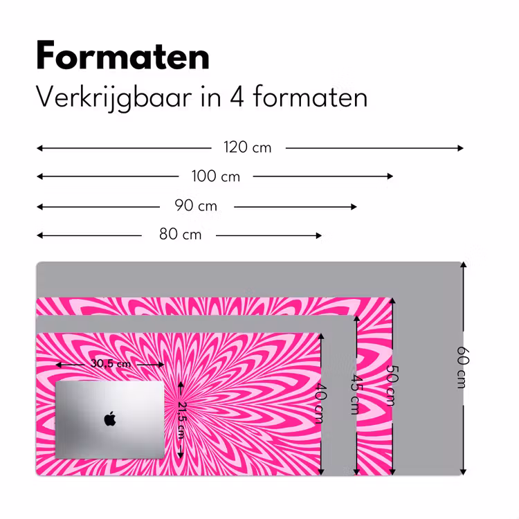 Bureau onderlegger - Patroon - Optisch - Roze — 8