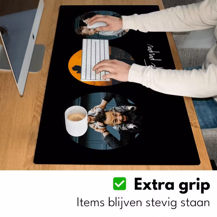 Bureau onderlegger - Rondjes met zwarte achtergrond — 5