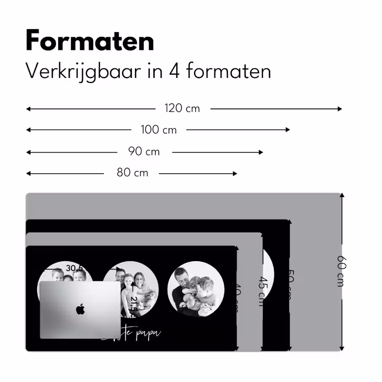 Bureau onderlegger - Rondjes met zwarte achtergrond — 6