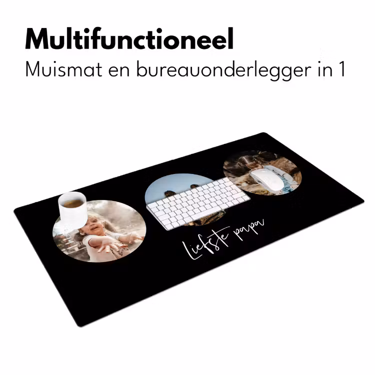 Bureau onderlegger - Rondjes met zwarte achtergrond — 7