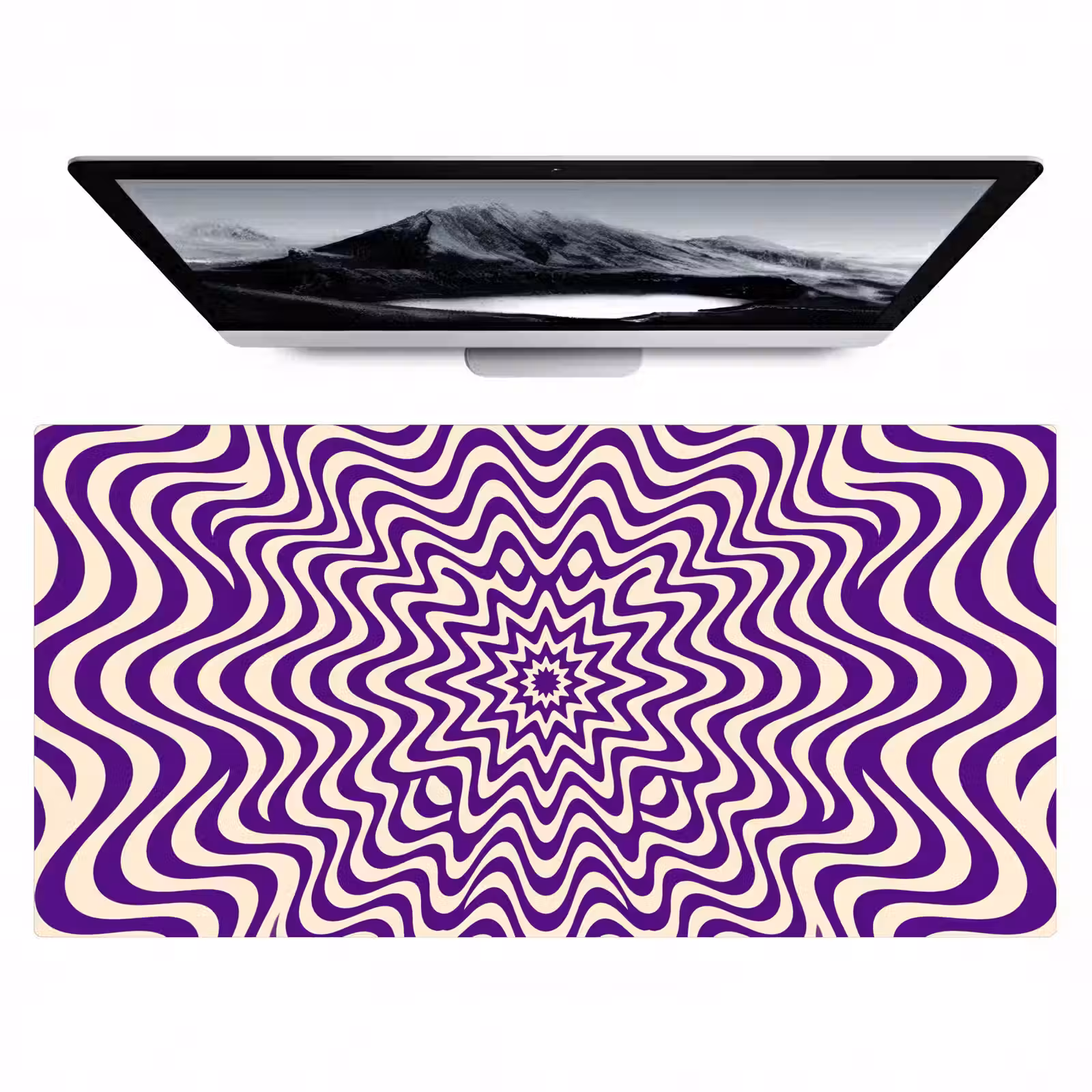 Bureau onderlegger - Abstract - Golven - Optisch - Modern - Paars — 1