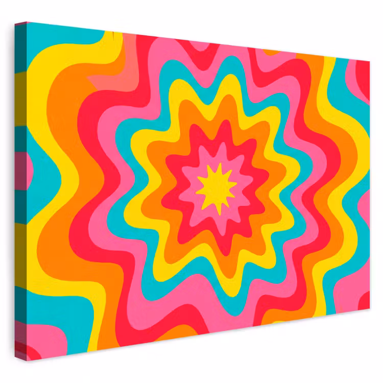 Buiten canvas - Patroon - Golvend - Kleurrijk — 1