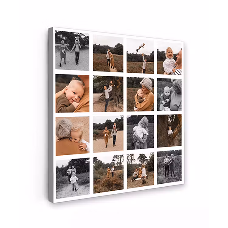 Canvas collage - Vierkant - 16 foto's — 1