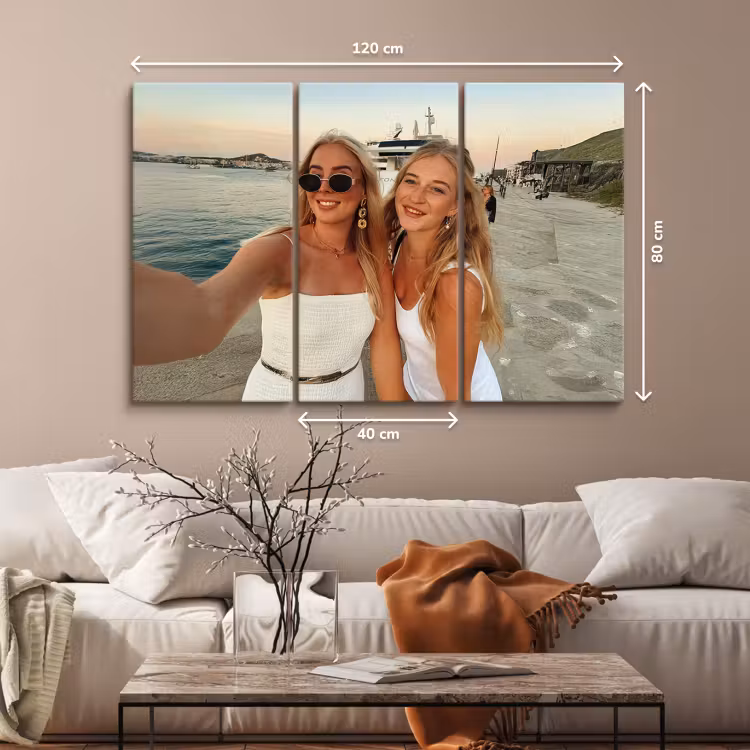 Canvas drieluik - 120x80 cm — 2