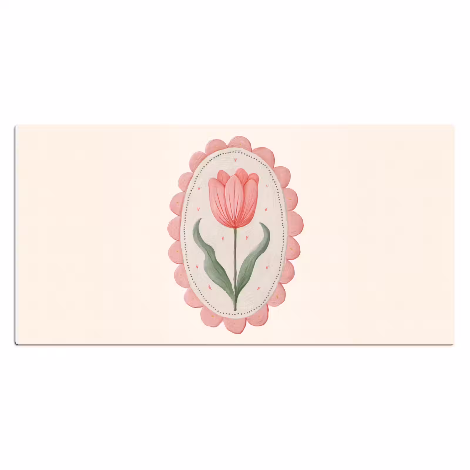 Bureau onderlegger - Tulp - Lijst - Ovaal - Illustratie — 1