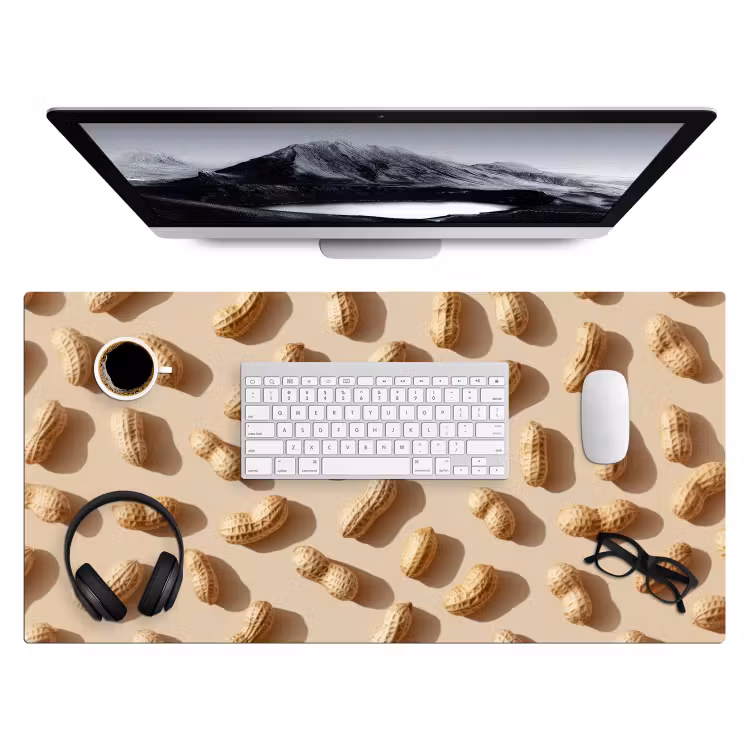 Bureau onderlegger - Pinda's - Patroon - Beige — 3