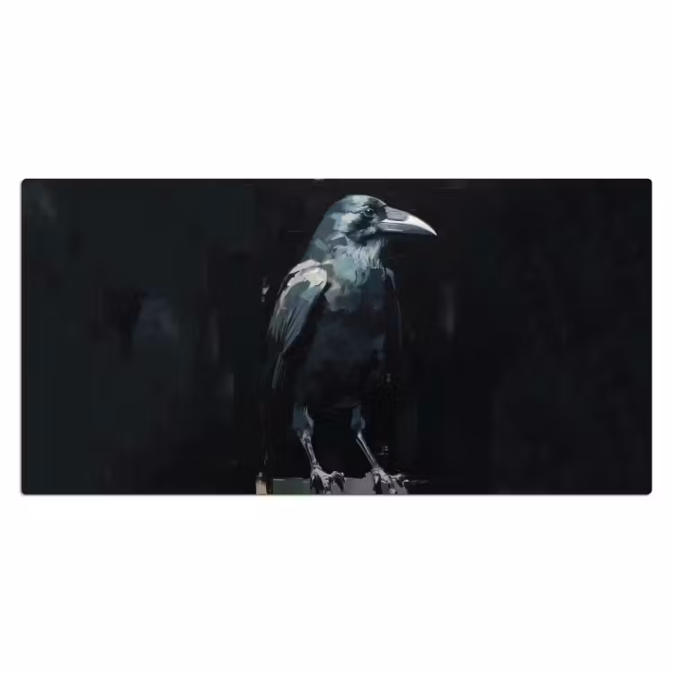 Bureau onderlegger - Raaf - Vogels - Zwart — 1