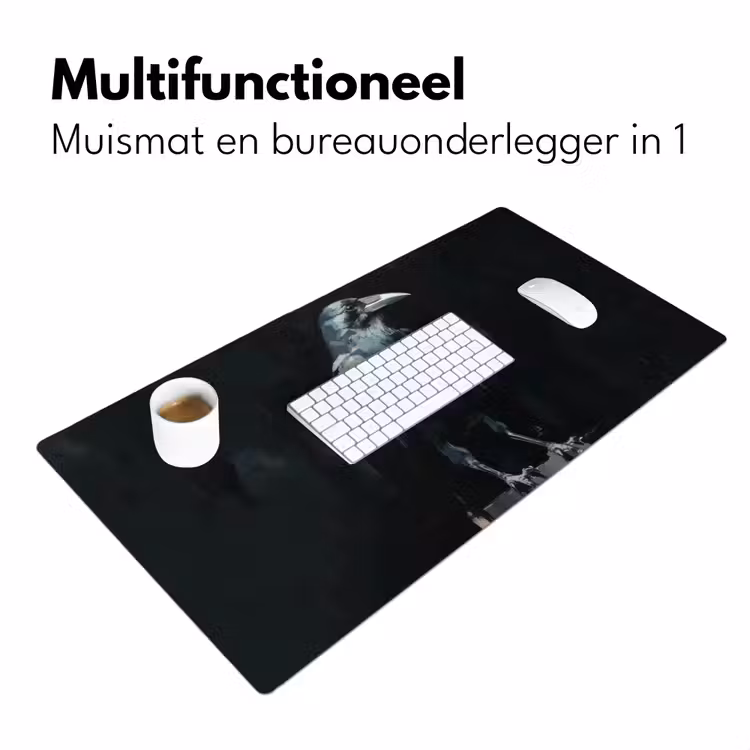 Bureau onderlegger - Raaf - Vogels - Zwart — 6