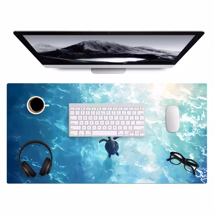 Bureau onderlegger - Schildpad - Zee - Blauw - Schittering — 3