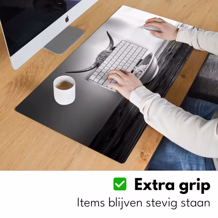 Bureau onderlegger - Schotse Hooglander - Spaghetti - Dieren - Zwart wit — 5