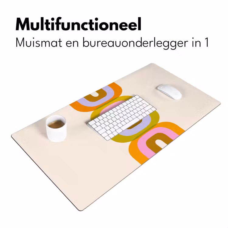 Bureau onderlegger - Stapel - Vormen - Geblokt - Oranje — 6
