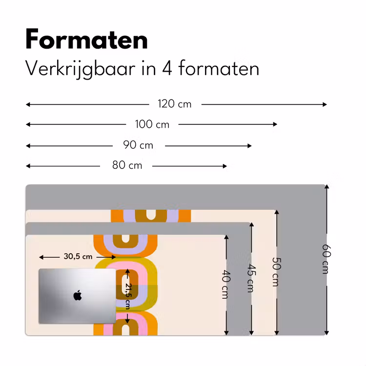 Bureau onderlegger - Stapel - Vormen - Geblokt - Oranje — 7