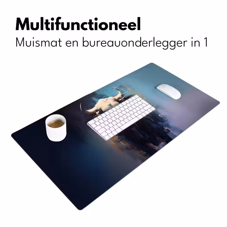 Bureau onderlegger - Stier - Zwart - Abstract - Horens — 6