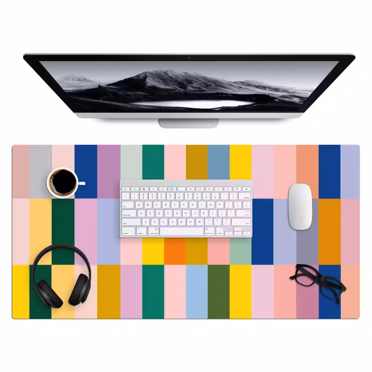 Bureau onderlegger - Stroken - Blauw - Patroon - Abstract — 3