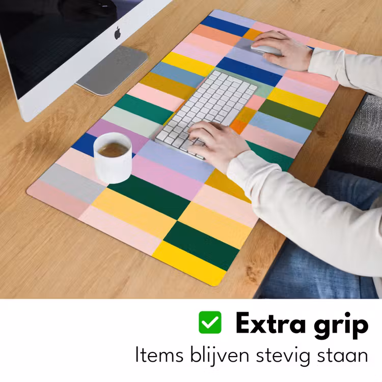 Bureau onderlegger - Stroken - Blauw - Patroon - Abstract — 5