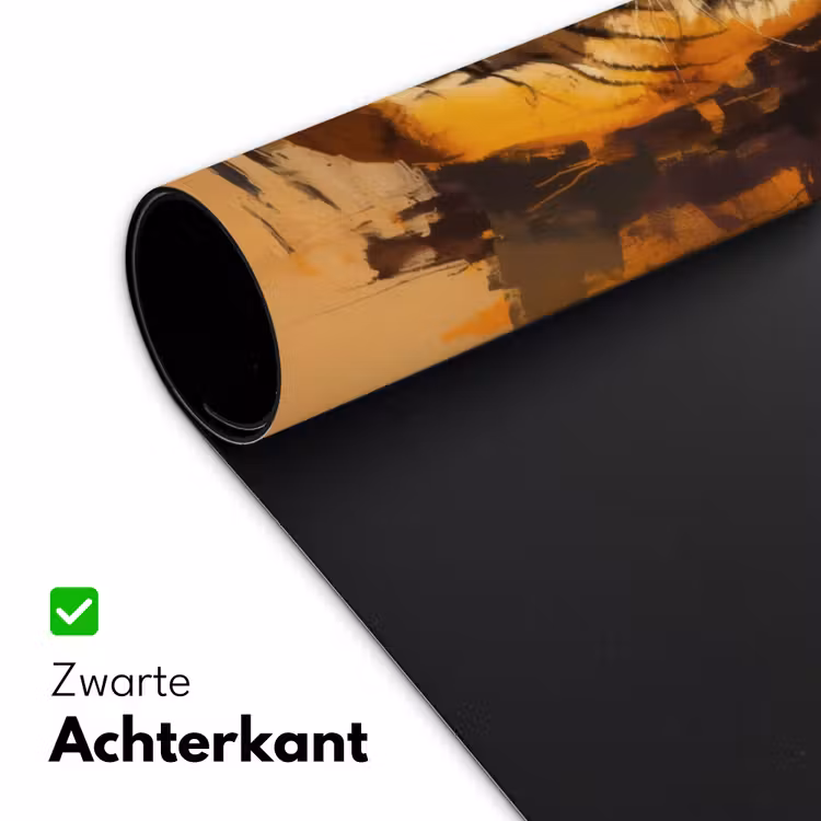 Bureau onderlegger - Tijger - Geschilderd - Oranje - Penseelstreken — 4