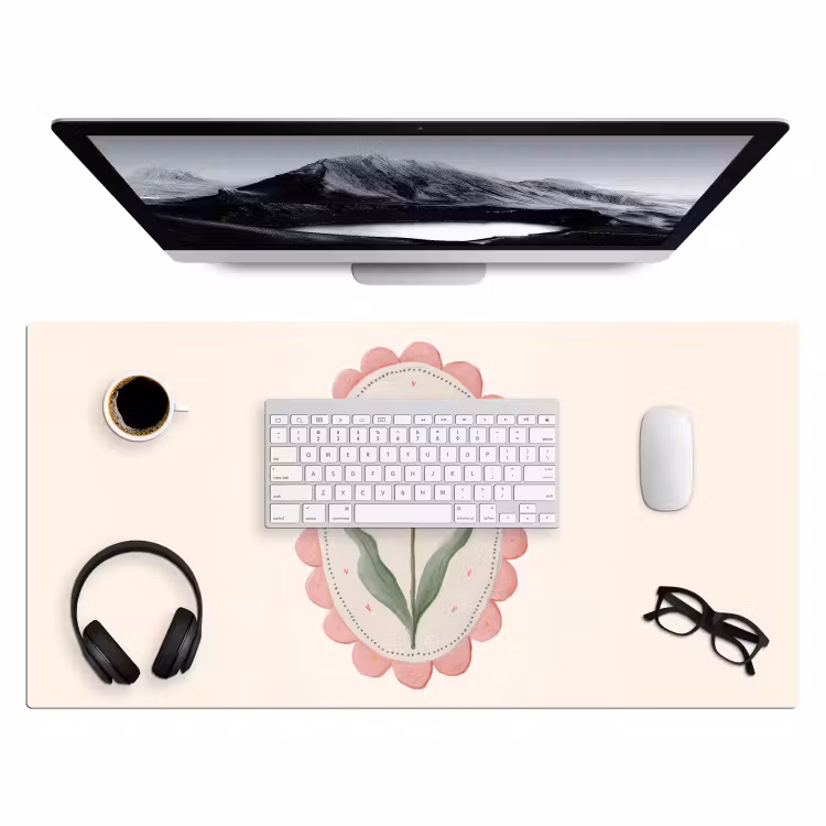 Bureau onderlegger - Tulp - Lijst - Ovaal - Illustratie — 3