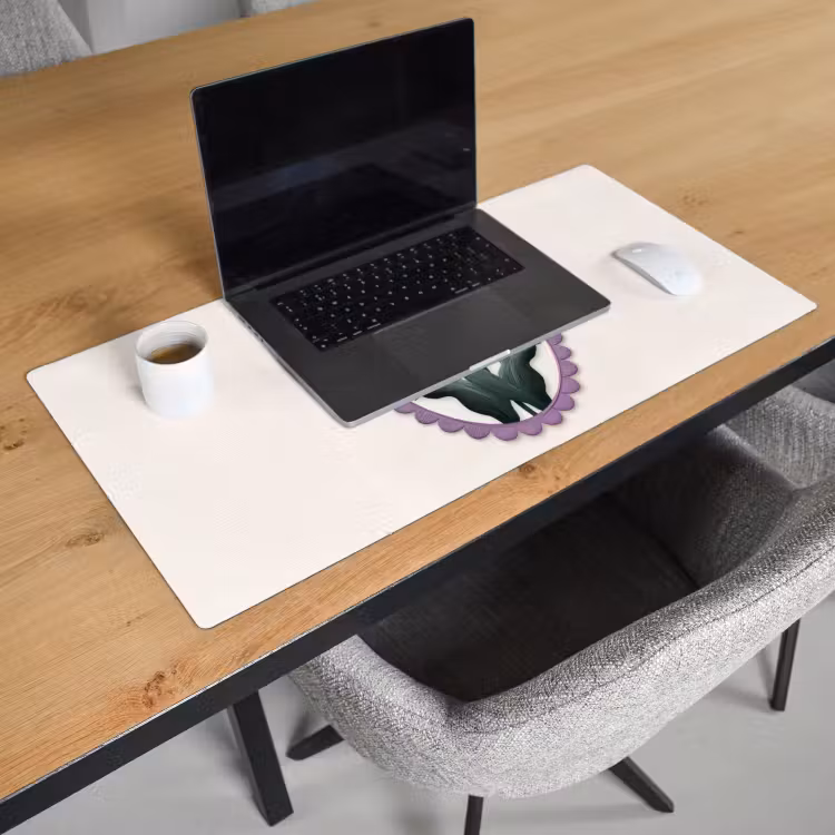 Bureau onderlegger - Tulpen - Paars - Lijst - Bladeren — 2