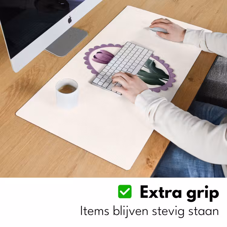 Bureau onderlegger - Tulpen - Paars - Lijst - Bladeren — 5