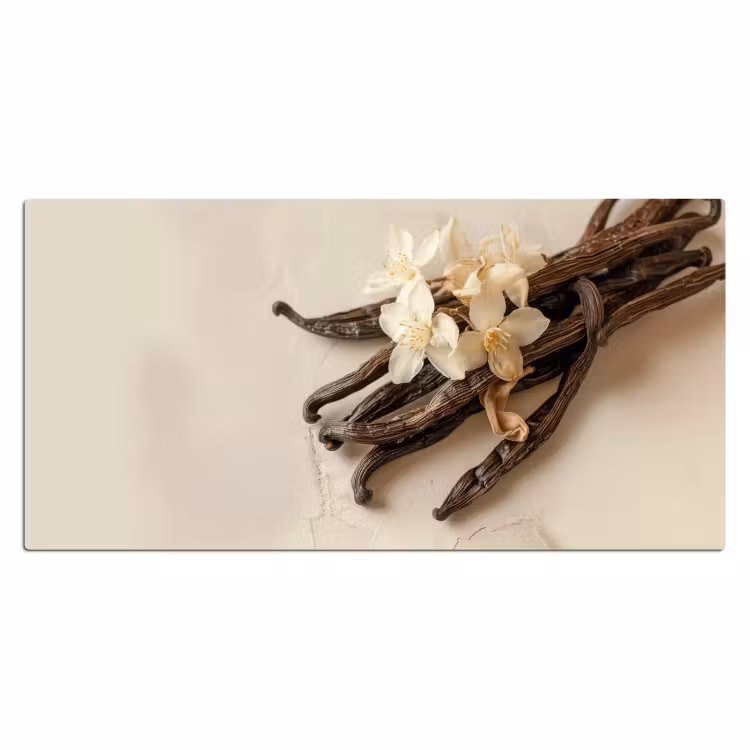 Bureau onderlegger - Vanille - Bloemen - Beige — 1