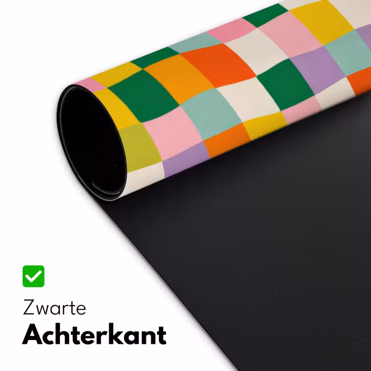 Bureau onderlegger - Vierkanten - Kleurrijk - Golvend — 4
