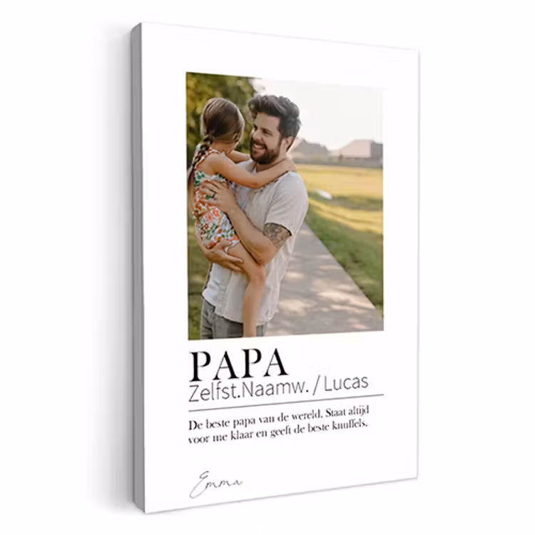 Canvas - Papa betekenis 1 foto — 1