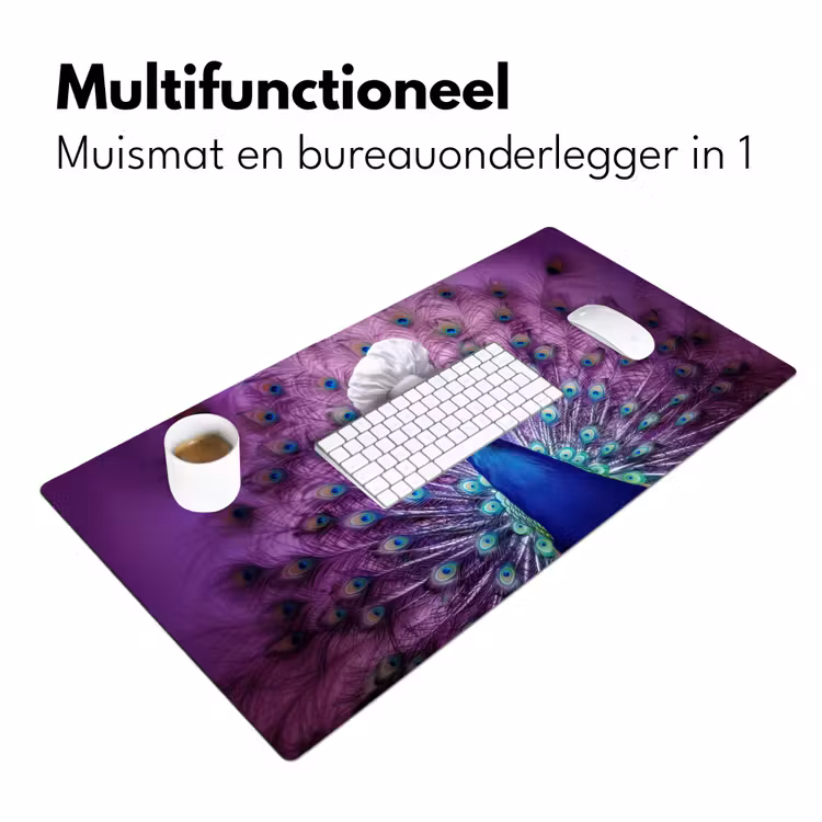 Bureau onderlegger - Pauw - Koksmuts - Cool - Paars — 6