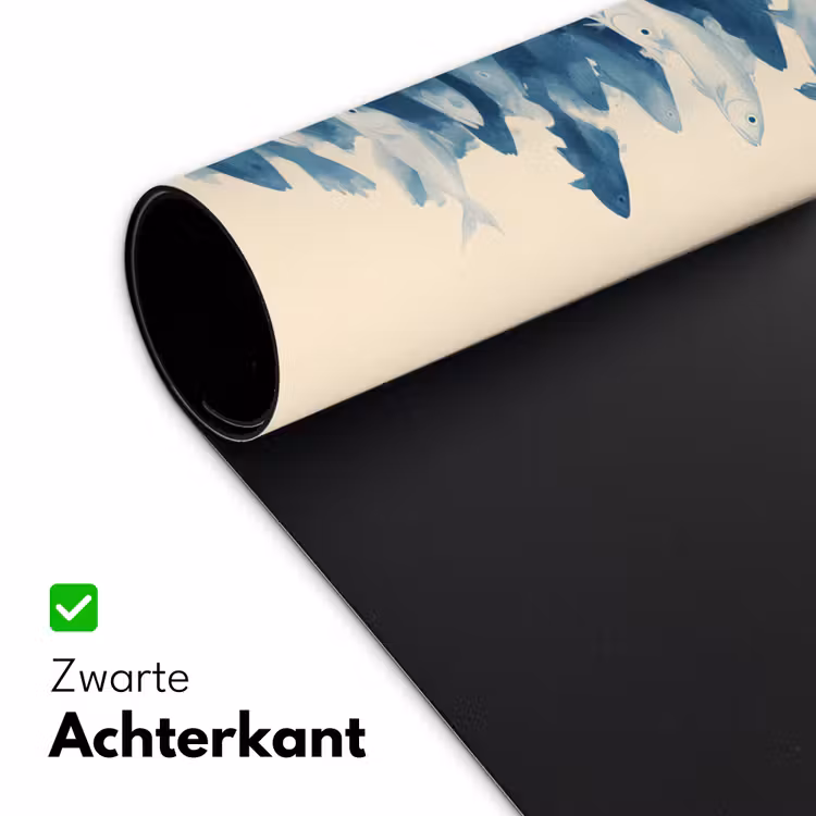 Bureau onderlegger - Vissen - Minimalistisch - Blauw — 4