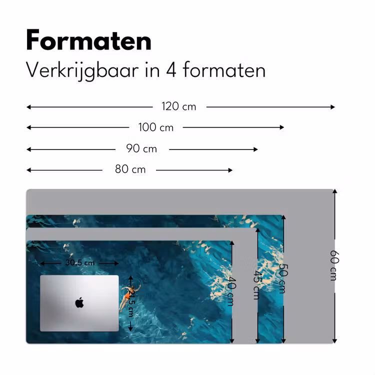 Bureau onderlegger - Vrouw - Water - Bikini - Oranje — 7